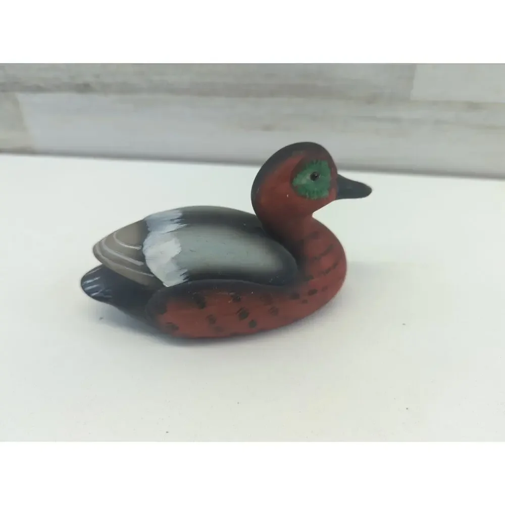 Vintage 1984 Enesco Ceramic Duck Figurine Hand Painted Detail Statue Figure‎